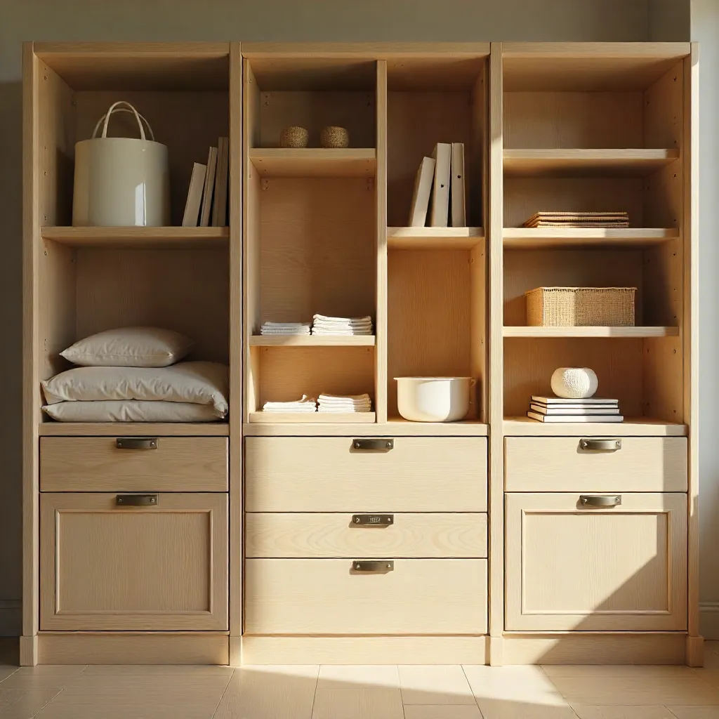 Natural light in integrated storage space